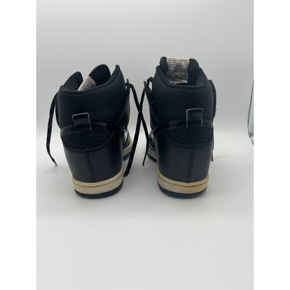Nike Black Dunk Sky Hi Hidden Wedge Essential Leather Sneaker Size 8 - Picture 4 of 11